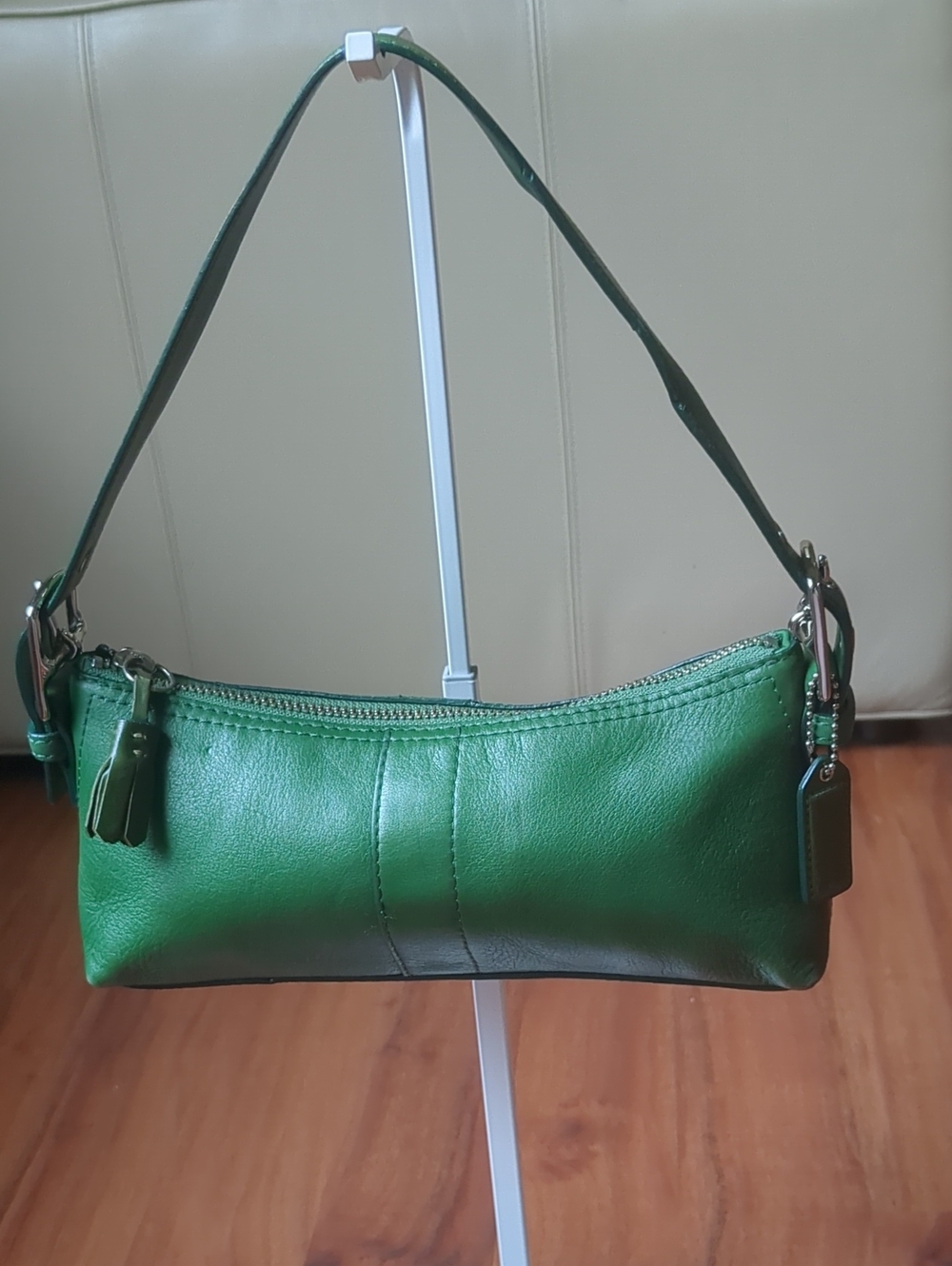 Hampton Mini Demi Baguette Handbag – Kelly Green – Y2K Vintage Purse